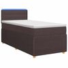 vidaXL Boxspringbed met matras Donkerbruin 90 x 200 cm Stof