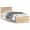 vidaXL Bedframe met hoofdbord zonder matras sonoma eiken 90x190 cm