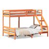 vidaXL Stapelbed massief grenenhout wasbruin 90x200/140x200 cm