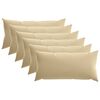 vidaXL Kussensloop 6 pcs HEERLEN Beige 40 x 80 cm Polyester