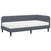 vidaXL Hoekbedframe Donkergrijs 90 x 200 cm Fluweel