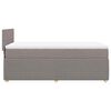 vidaXL Boxspring met matras stof taupe 80x200 cm