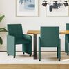 vidaXL Dining Stoelen met Wielen 2 pcs Donkergroen 58 x 65 x 94 cm