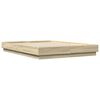 vidaXL Bedframe met LED-verlichting sonoma eikenkleurig 150x200 cm