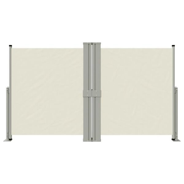 vidaXL Windscherm uittrekbaar 140x1200 cm crèmekleurig