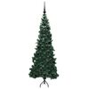 vidaXL Hoek Kunstkerstboom met 300 LED Groen 180 cm PVC en Metaal