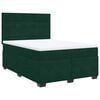 vidaXL Boxspring met matras fluweel donkergroen 160x200 cm