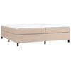 vidaXL Boxspring met matras kunstleer cappuccinokleurig 200x200 cm