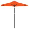 vidaXL Parasol met LED's en stalen paal 225x225x212 cm terracotta