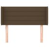 vidaXL Hoofdbord met randen 83x16x78/88 cm stof donkerbruin