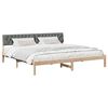 vidaXL Bedframe Bruin en donkergrijs 200 x 200 cm Massief grenenhout