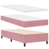 vidaXL Boxspringbed met matras met hoofdeinde Roze 90 x 200 cm Stof