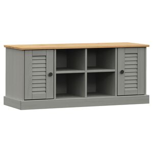 vidaXL Schoenenbank VIGO 106x35x45 cm massief grenenhout grijs