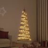 vidaXL Kerstboom met 80 LED Naturel 150 cm massief essenhout