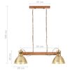 vidaXL Hanglamp industrieel 25 W E27 109 cm messingkleurig