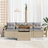 vidaXL Tuin Sofa Set met kussen 5 pcs beige en lichtgrijs