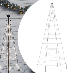 vidaXL LED-kerstboom 200 LED's koud wit 180 cm
