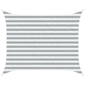 vidaXL Zonneschaduwzeil Lichtgrijs en wit. 2 x 2,5 m