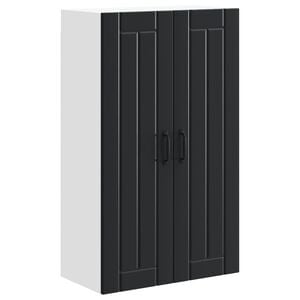 vidaXL Wandkast LUCCA Zwart 60 x 31 x 100 cm Bewerkt hout