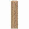 vidaXL Highboard 2 pcs Artisan Eiken 68 x 37 x 142 cm Bewerkt hout