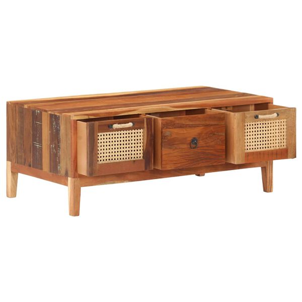 vidaXL Salontafel 100x50x40 cm massief gerecycled hout