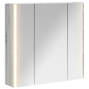 vidaXL Badkamer spiegelkast Grijs Sonoma 63,5 x 15,5 x 60,5 cm