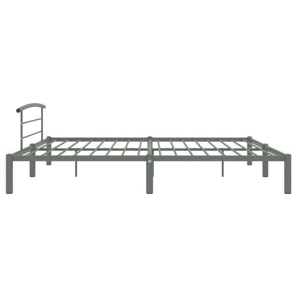 vidaXL Bedframe metaal grijs 200x200 cm