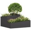 vidaXL Tuin Bloempot Zwart 80 x 80 x 50 cm Koudgewalst staal