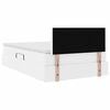 vidaXL Opslag bed met matras met matras Wit 120 x 190 cm Nep Leer