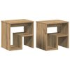 vidaXL Nachtkastjes 2 st 40x30x40 cm bewerkt hout artisanaal eiken