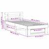 vidaXL Bedframe met hoofdeinde Wit 90 x 200 cm Massief grenenhout