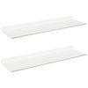 vidaXL Drijvende plank Wandgemonteerd 2 pcs Wit 60 x 18 x 2,5 cm Staal