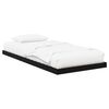 vidaXL Vloer bedframe Zwart Eiken 90 x 200 cm Bewerkt hout