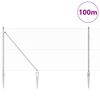 vidaXL Afrasteringspaal Zilver 100 x 1,2 m (36 mm gaas) Staal