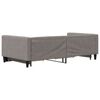 vidaXL Slaapbank met onderschuifbed en lades 100x200 cm stof taupe