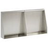 vidaXL Keerwand 2 st 40 x 12 x 40 cm Roestvrij staal zilver