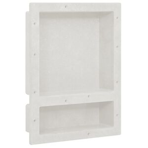 vidaXL Douchenis met 2 vakken 41x51x10 cm matwit