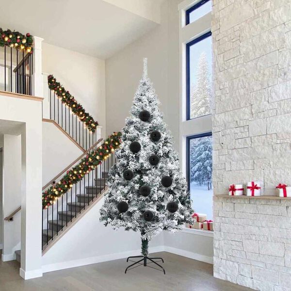 vidaXL Kerstbal Set 4 pcs Zwart Kunststof