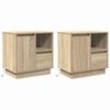 vidaXL Nachtkastje 2 pcs Sonoma Eiken 50 x 34,5 x 50 cm. Bewerkt hout