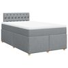 vidaXL Boxspring met matras stof lichtgrijs 120x190 cm