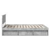 vidaXL Bedframe met hoofdeinde Beton 160 x 200 cm Bewerkt hout