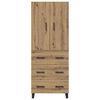 vidaXL Hoge kast met lade 2 pcs Artisan Eiken 69,5 x 34 x 180 cm