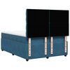 vidaXL Boxspring met matras fluweel donkerblauw 140x200 cm