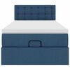 vidaXL Ottoman bed met matras en LED's 90x190cm stof blauw