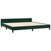 vidaXL Bedframe zonder matras 200x200 cm fluweel donkergroen