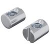 vidaXL Barrelmoeren 2 pcs Zilver M6 x 13 mm Metaal