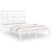 vidaXL Bedframe massief hout wit 120x190 cm