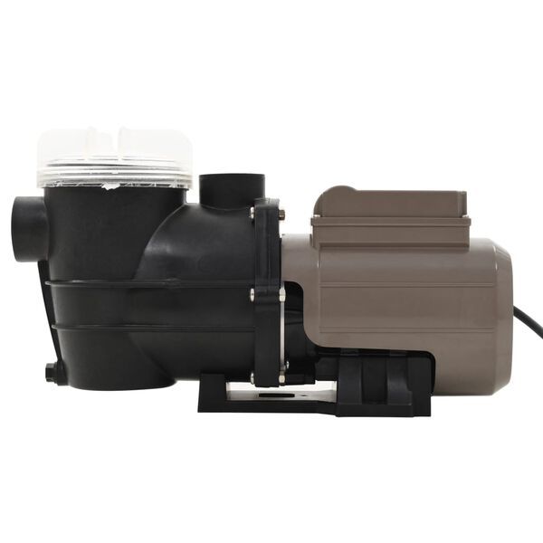 vidaXL Zwembadpomp met timer 0,25 pk 8000 L/u zwart