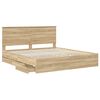vidaXL Bedframe met lade Sonoma Eiken 180 x 200 cm Ingenieurshout