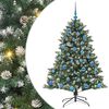 vidaXL Kunstkerstboom met 150 LED Groen 150 cm PVC en Plastic en Staal